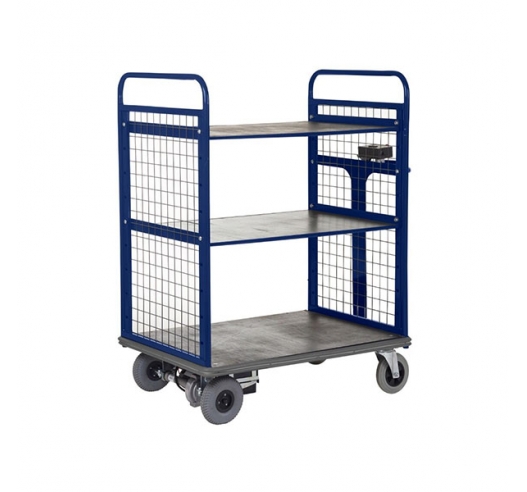 Powered Distribution Trolley With 2 Sides In Blue
