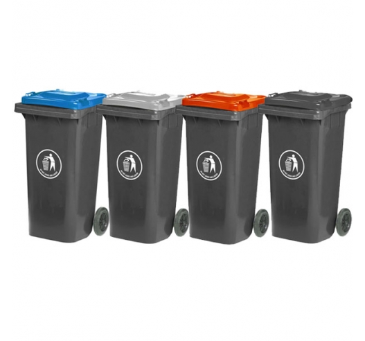 120 Litre Wheelie Bin With Coloured Lids