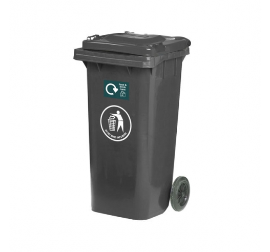 Wheelie Bin With Dark Grey Lid