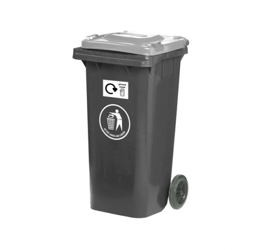 Wheelie Bin With Light Grey Lid