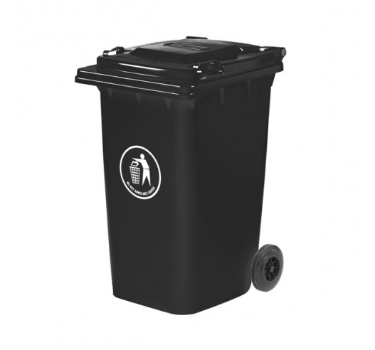 240 Litre Coloured Wheeled Bin In Dark Grey