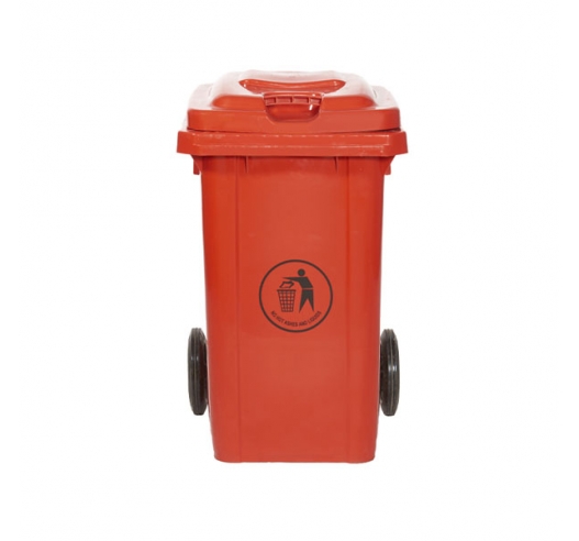 80 Litre Wheeled Bins In Red