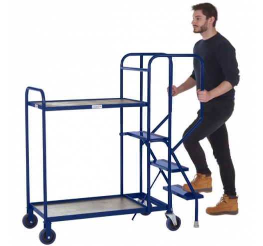 2 Tier Picking Trolley In Use