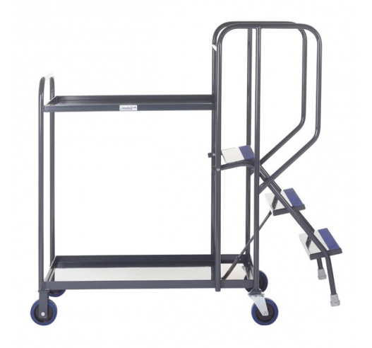 2 Tier Picking Trolley With Steel Shelves