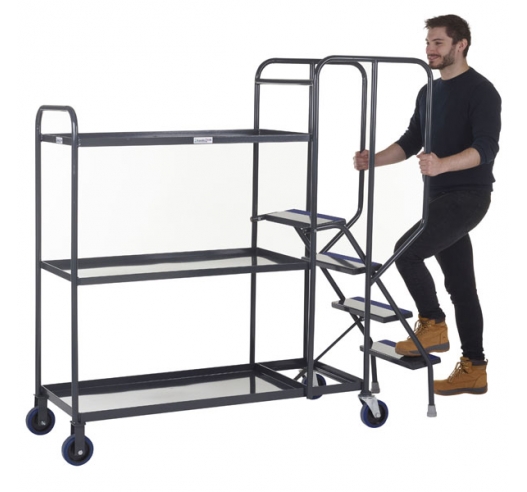 3 Tier Picking Trolley In Use