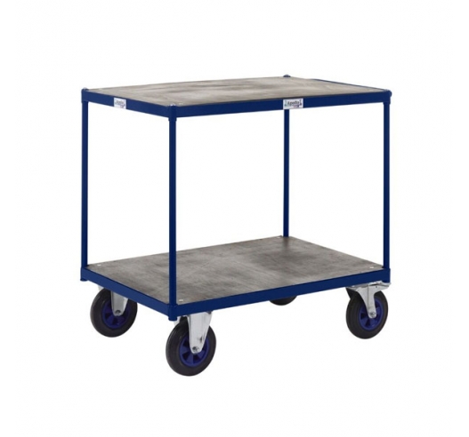 Shelf Trolleys with 2 Tier Timber Shelving