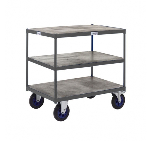 Shelf Trolleys with 3 Tier Timber Shelving