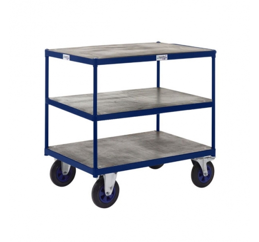 Shelf Trolleys with 3 Tier Timber Shelving