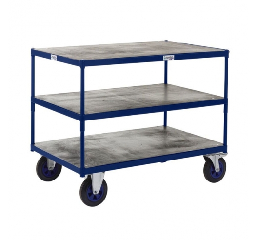 Heavy Duty Shelf Trucks with Steel Shelving In Blue