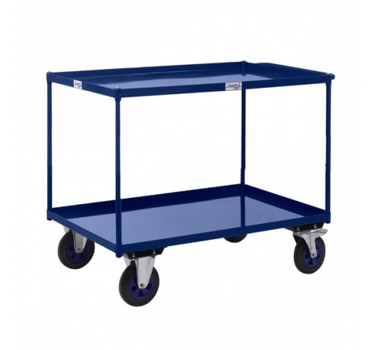 Heavy Duty Shelf Trucks with Steel Shelving In Blue