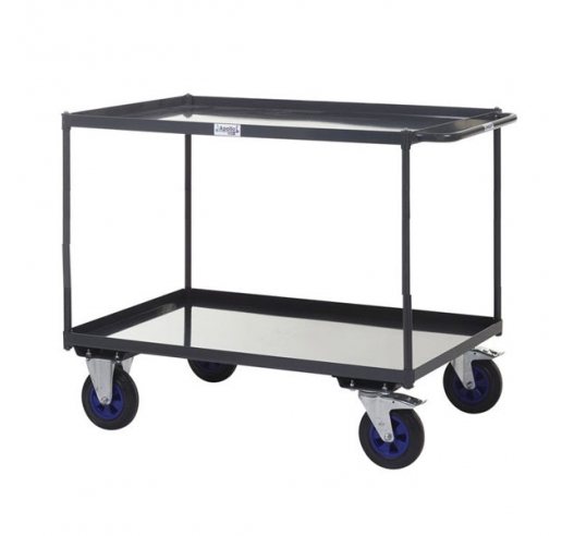 Heavy Duty Shelf Trucks with Steel Shelving In Grey