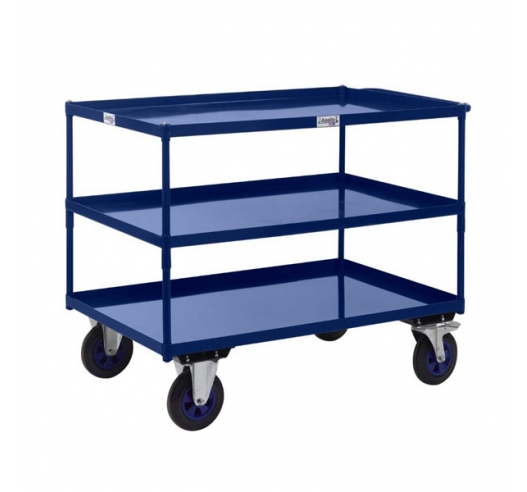 Heavy Duty Shelf Trucks with Steel Shelving In Blue