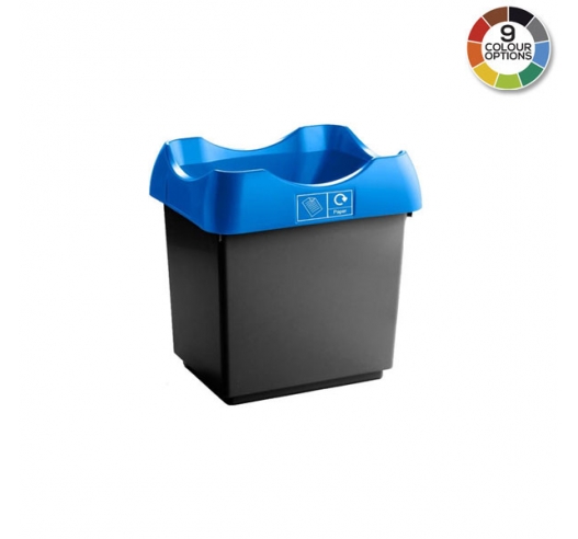 30 Litre Recycling Bins with A Blue Lid