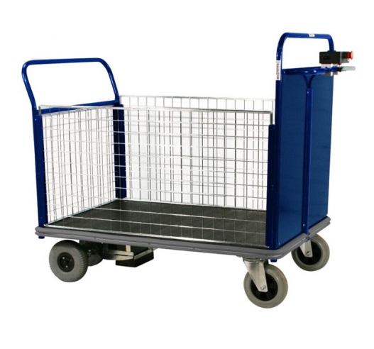 Powered Platform Truck With Mesh End And 2 Mesh Sides