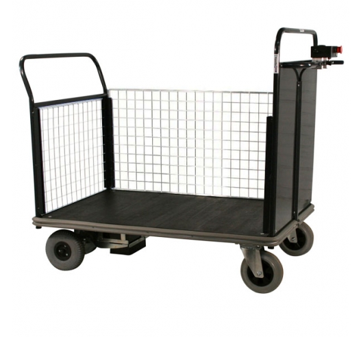 Powered Platform Truck With Mesh End And Side