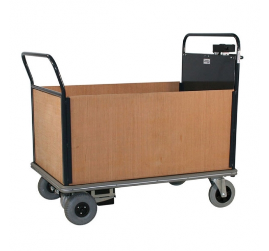 Powered Platform Truck With Timber End And 2 Timber Sides