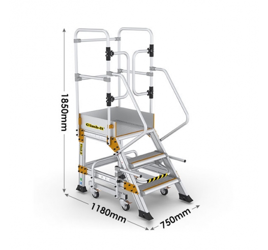Safety Steps With Safety Lock 3 Treads
