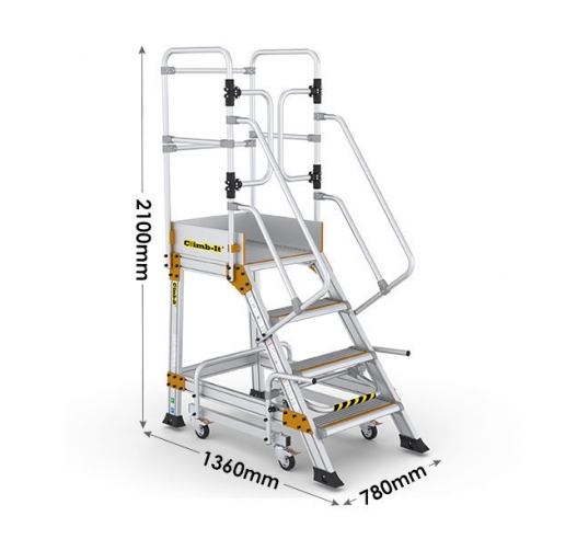 Safety Steps With Safety Lock 4 Treads