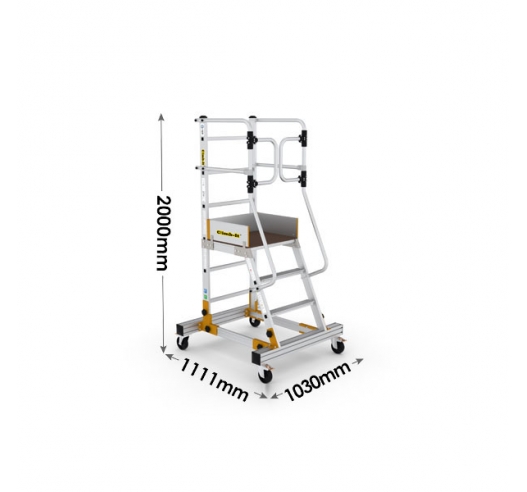 Mobile Steps with Safety Gate 4 Treads
