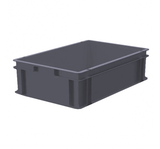 Grey Plastic Stacking Containers - M208A