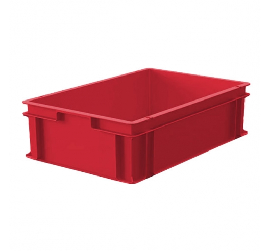 Red Plastic Stacking Containers - M208A