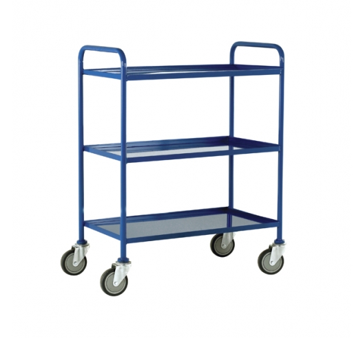 Three Tier Trolley With Blue Epoxy Trays