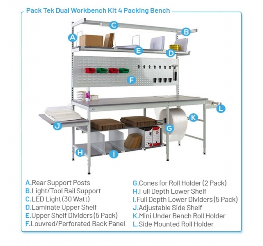 Pack Tek Dual Workbench Accessories