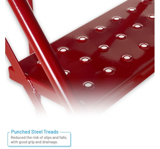 Domed Feet Steps Punched Treads