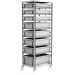 CT272 Adjustable Mobile Tray Rack With 8 Euro Containers