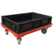 Black Recycled Euro Container on a Dolly