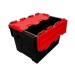 Lidded Container In Black And Red