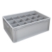 Basicline Euro Container With 15 Hole Glassware Inserts