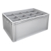 Basicline Euro Container With 12 Hole Glassware Inserts