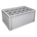 Basicline Euro Container With 15 Hole Glassware Inserts