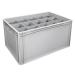 Basicline Euro Container With 15 Hole Glassware Inserts