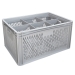 Ventilated Basicline Euro Container With 6 Hole Glassware Inserts