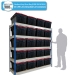 Shelving Bay with 20 x PLAS55LE/Black/Coloured (55 Litre) Attached Lid Containers
