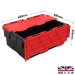 45 Litre Crates Black With Coloured Lids Recycled Plastic