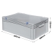 Prime Economy Euro Container Case with Hand Grips