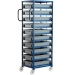 CT210P Mobile Tray Rack With 10 Euro Containers