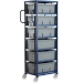 CT606P Mobile Tray Rack With 6 Euro Containers