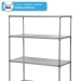 Plastic Plus Shelving Bay with 4 Solid Shelves