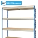 Heavy Duty Rivet Racking - Wide Shelving Bay (1830h x 1220w x 305d mm) with 4 Shelves