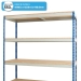 Heavy Duty Rivet Racking - Wide Shelving Bay (1830h x 1220w x 610d mm) with 4 Shelves