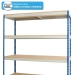 Heavy Duty Rivet Racking - Wide Shelving Bay (1830h x 2440w x 457d mm) with 4 Shelves