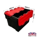 25 Litre Attached Lid Container In Red And Black