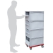 Order Picking Trolley with 4 Euro Containers with Drop Down Doors