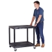 Strong Plastic Shelf Trolley with 2 Shelves In Use