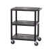 Plastic Shelf Trolley with 3 Flat Shelves