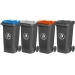 120 Litre Wheelie Bin With Coloured Lids